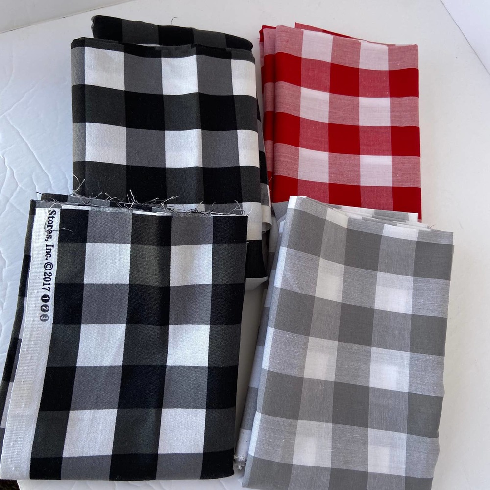 Checked Material 3 Colors 3 Yards Hyatt